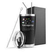 Debugging Definition Computer Programmer Coder Vacuum Insulated Tumbler.