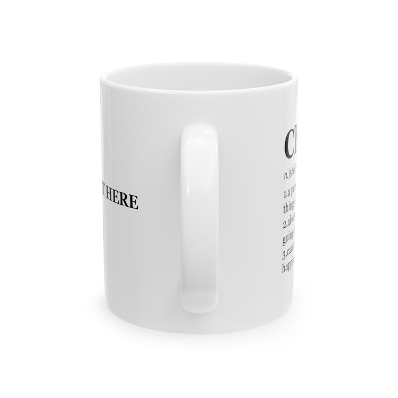 Personalized Chef Definition Ceramic Mug 11 oz White.