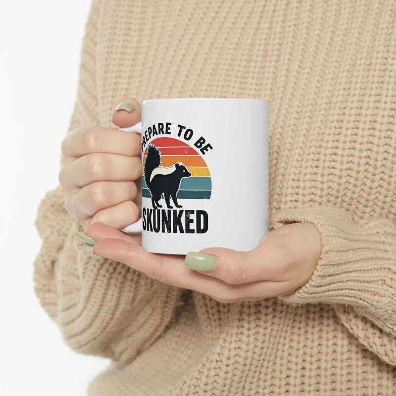 Personalized Prepare To Be Skunked Customized Ceramic Mug 11 oz White - Panvola
