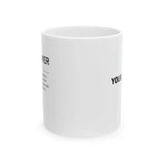 Personalized Bass Player Definition Ceramic Mug 11 oz White - Panvola