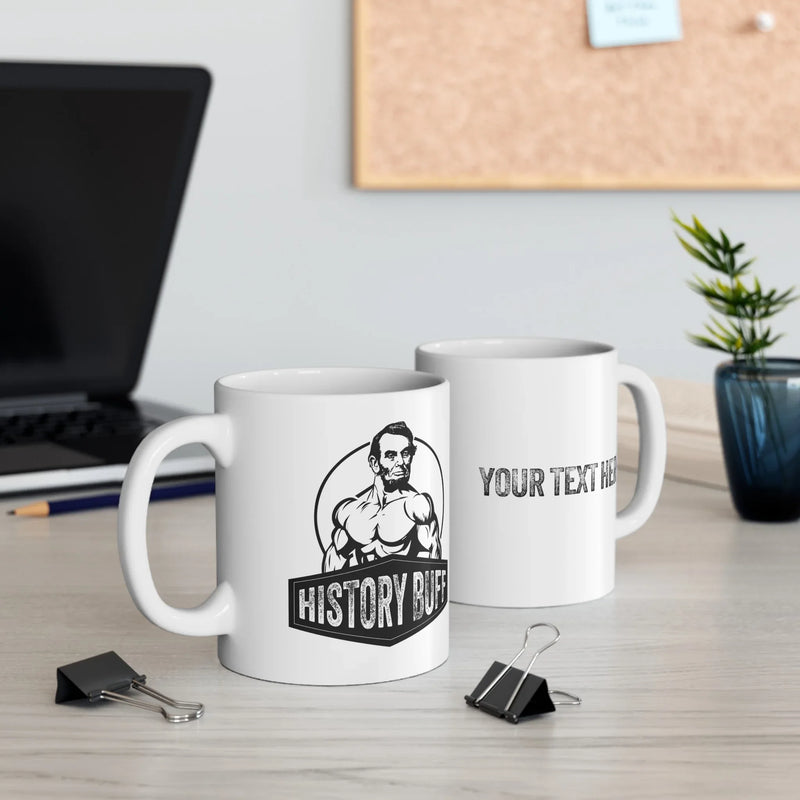 Personalized History Buff Ceramic Mug 11 oz White - Panvola
