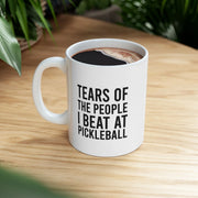 Personalized Tears Of The People I Beat At Pickleball Ceramic Mug 11 oz White - Panvola