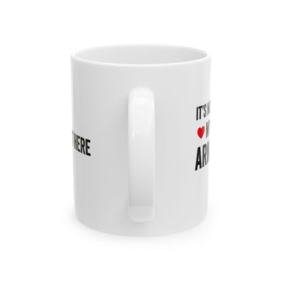 Personalized It's Not Easy Being My Wife's Arm Candy Ceramic Mug 11 oz White