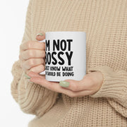 Personalized I'm Not Bossy Just Know What You Should Be Doing Customized Ceramic Mug 11 oz White - Panvola