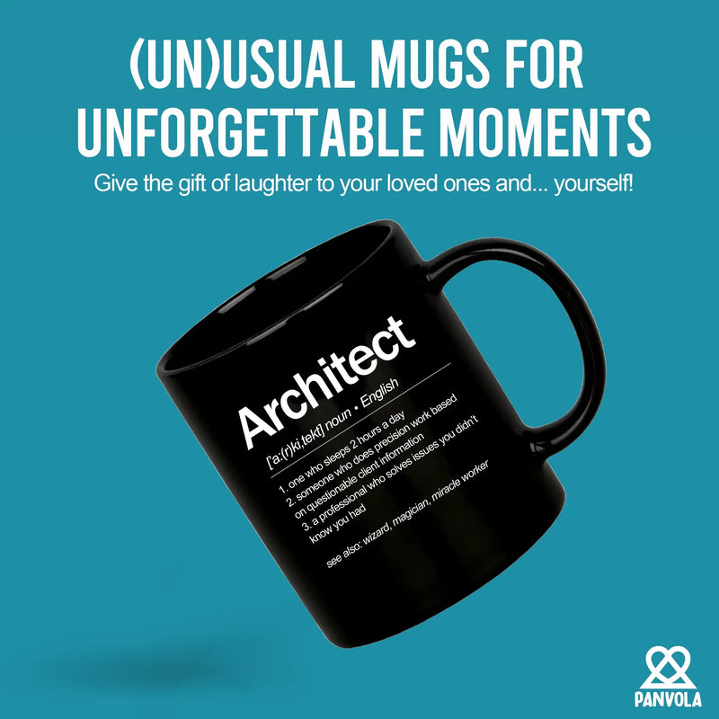 Architect Definition Ceramic Mug 11 oz Black - Panvola