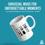 Rock Paper Scissors Ceramic Mug 11 oz White - Panvola