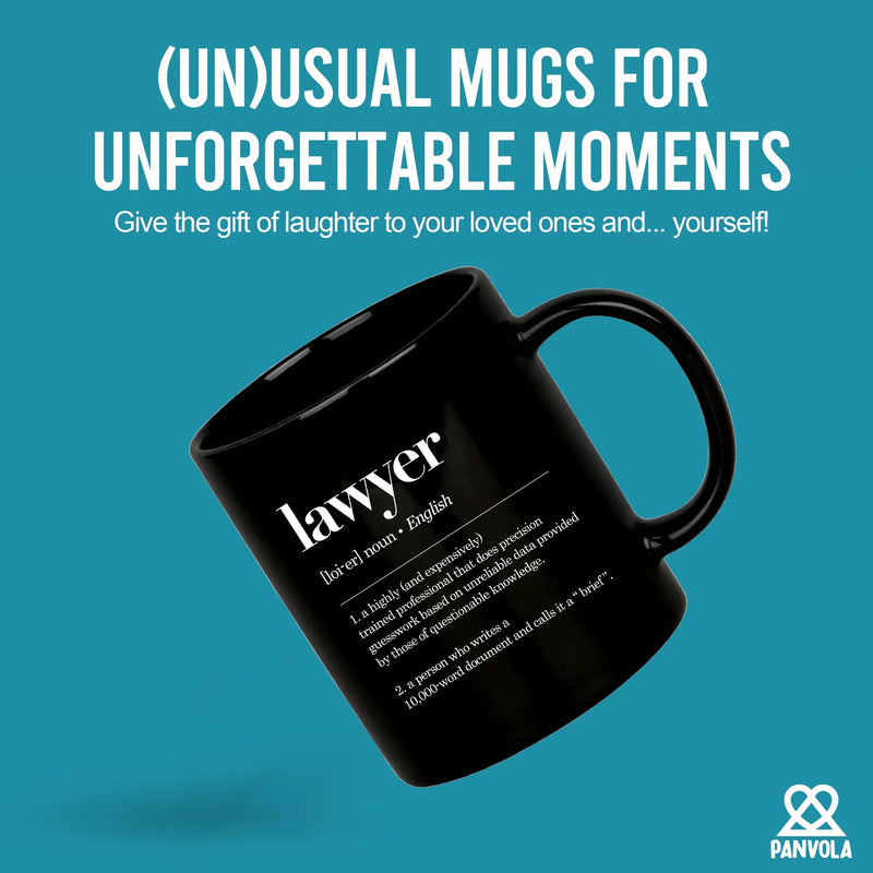 Lawyer Definition Ceramic Mug 11 oz Black - Panvola