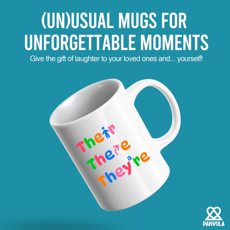 Their There They're Ceramic Mug 11 oz White - Panvola