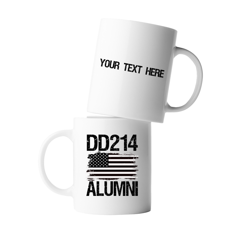 Personalized DD214 Alumni Customized Ceramic Mug 11 oz White