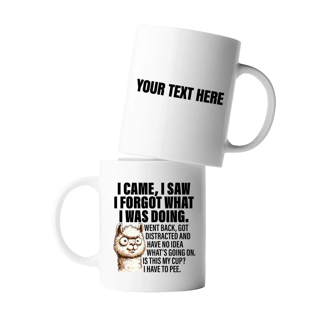 Personalized I Came I Saw I Forgot What I Was Doing Ceramic Mug 11 oz White