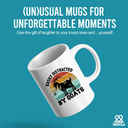 Easily Distracted By Goats Ceramic Mug 11 oz White - Panvola