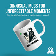 Just Throw It Border Collie Dog Lover Gifts Ceramic Mug 11 oz White - Panvola