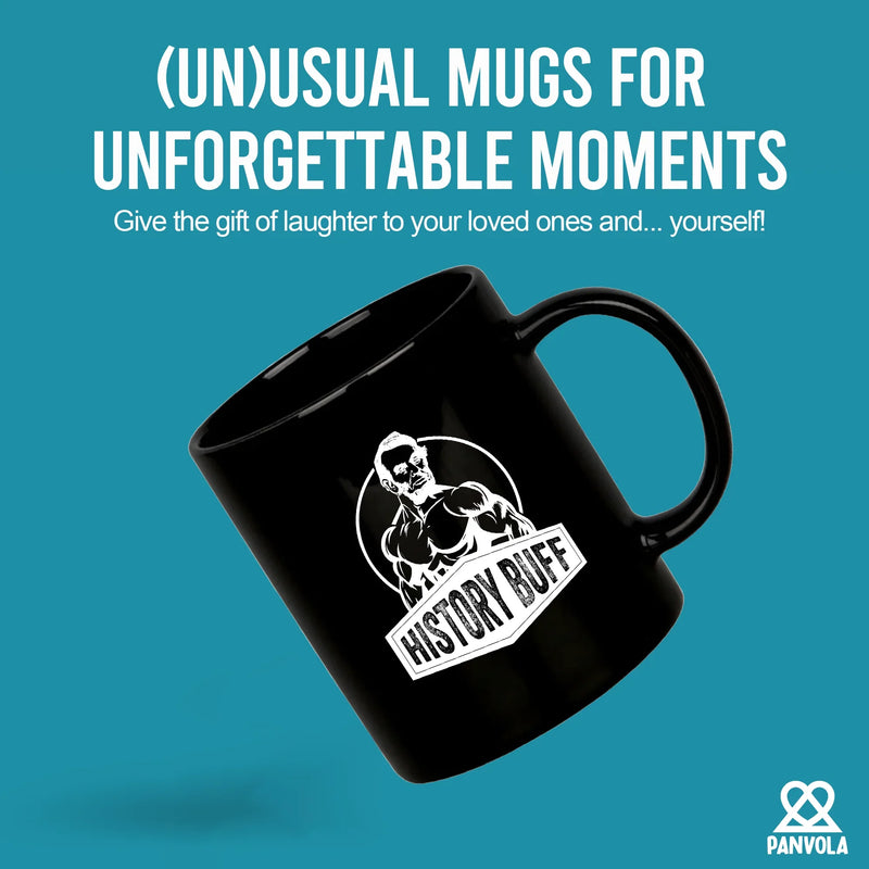 History Buff Ceramic Mug 11 oz Black - Panvola