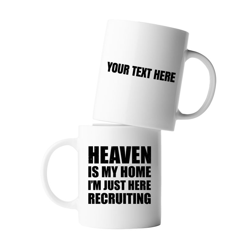 Personalized Heaven Is My Home Ceramic Mug 11 oz White