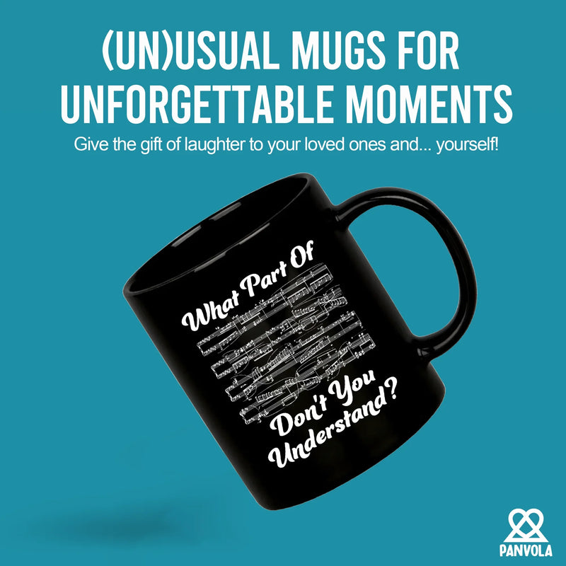 What Part Of Don’t You Understand Music Teacher Ceramic Mug 11 oz Black - Panvola