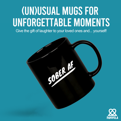 Sober AF Ceramic Mug 11 oz Black