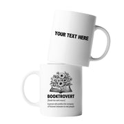 Personalized Booktrovert Customized Book Lover Gifts Ceramic Mug 11 oz White - Panvola