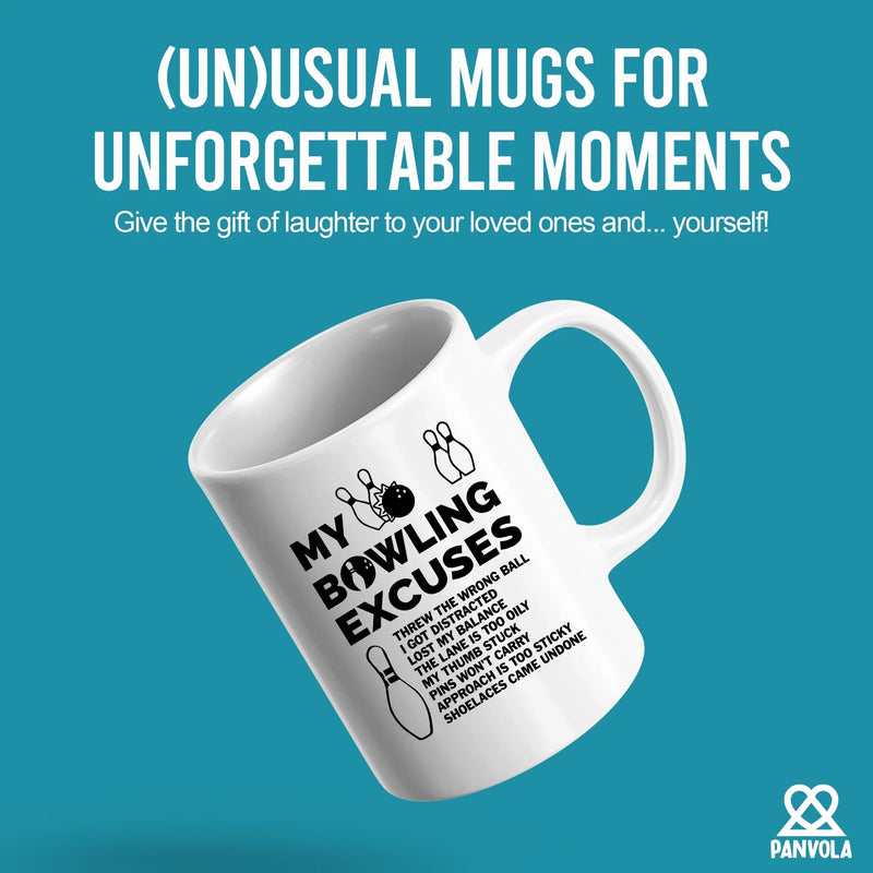 My Bowling Excuses Ceramic Mug 11 oz White - Panvola