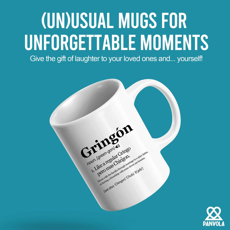 Gringon Green-gon Like A Regular Gringo Pero Mas Chingon Ceramic Mug 11 oz White - Panvola
