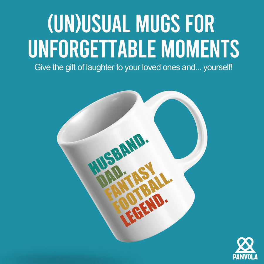 Husband Dad Fantasy Football Legend Ceramic Mug 11 oz White, image 2 of 5