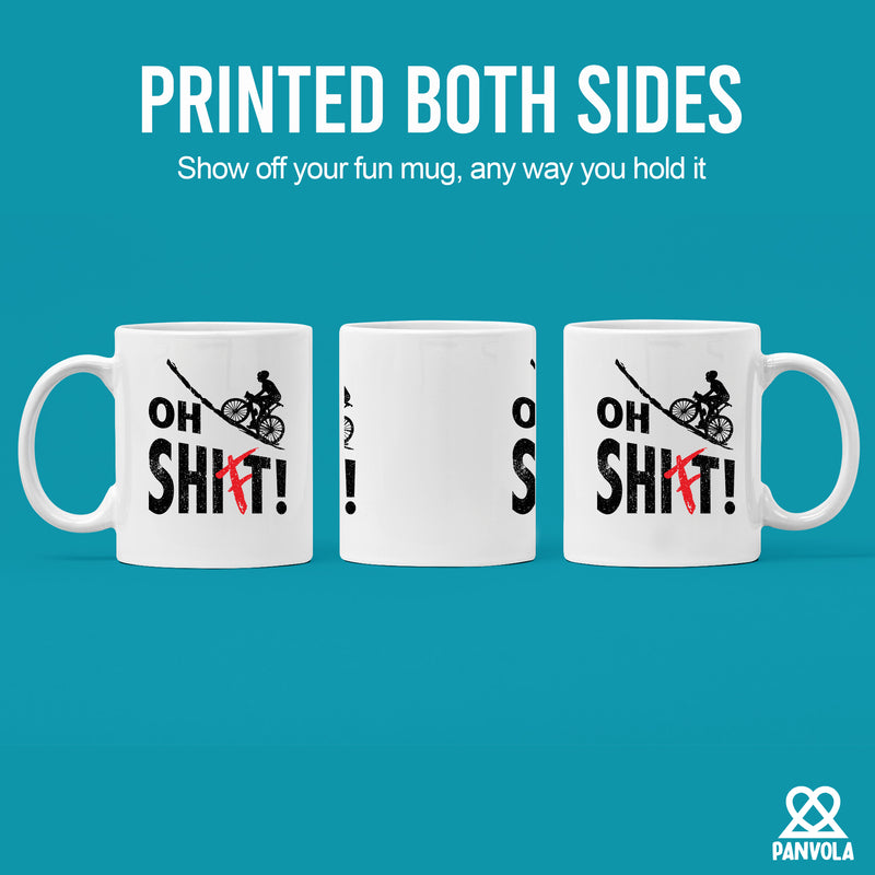 Oh Shift Biker Gifts Ceramic Mug 11oz White.