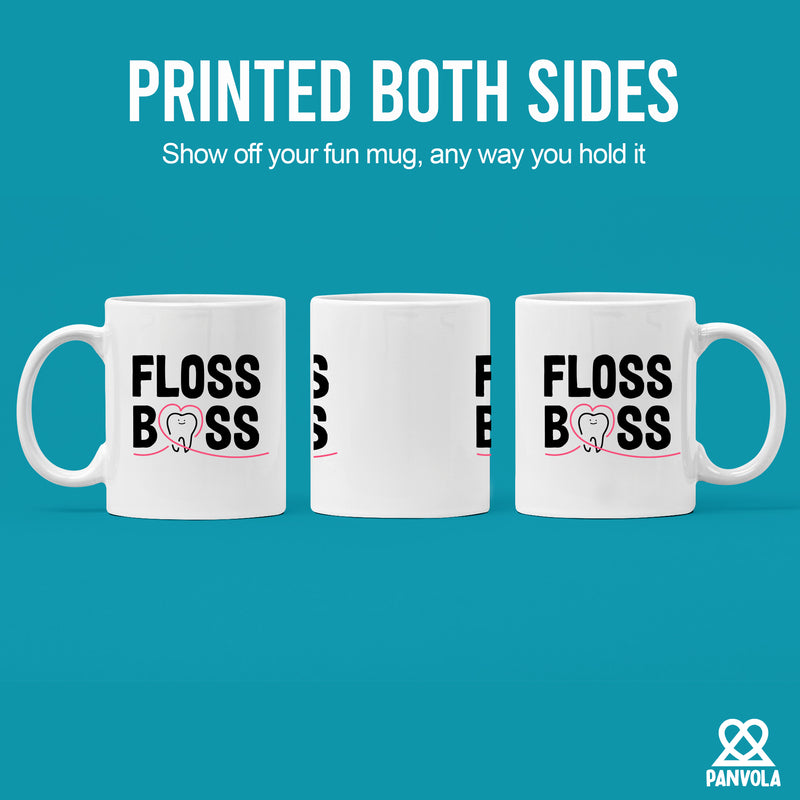 Floss Boss Dentist Ceramic Mug 11oz White