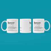 Lawyer Definition Mug Law Student Coffee Cup 11oz White - Panvola