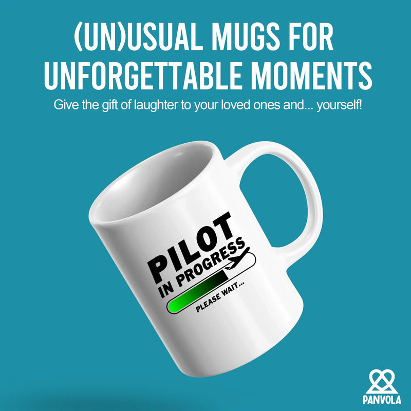 Pilot In Progress Ceramic Mug 11 oz White - Panvola