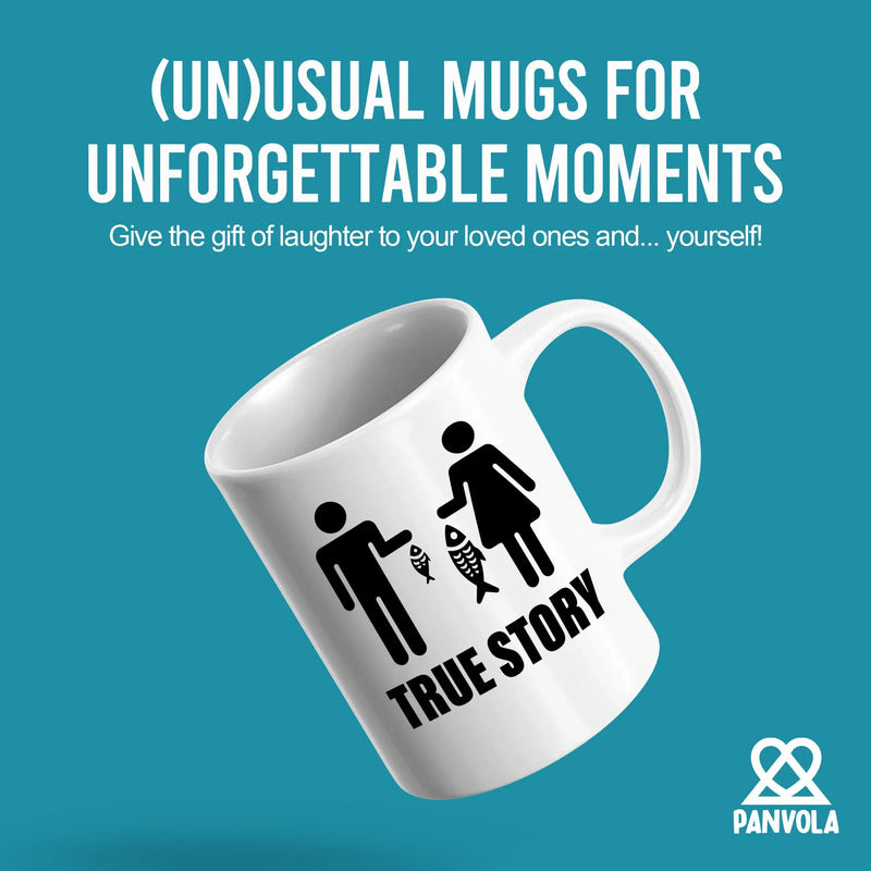 True Story Fishing Gift For Women Ceramic Mug 11 oz White - Panvola