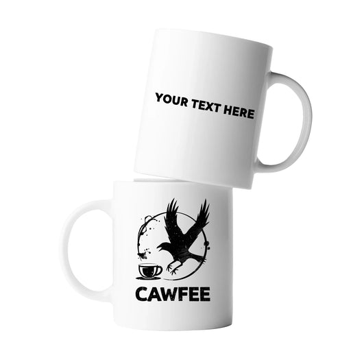Personalized Cawfee Ceramic Mug 11 oz White - Panvola