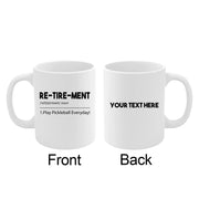 Personalized Retirement Pickleball Definition Ceramic Mug 11 oz White - Panvola