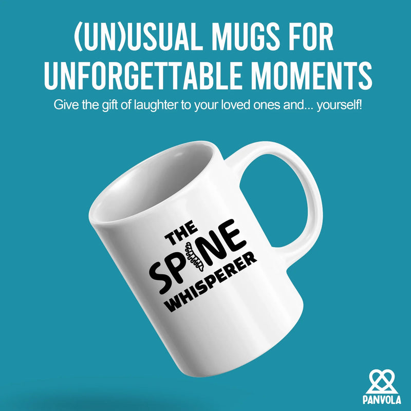 The Spine Whisperer Ceramic Mug 11 oz White - Panvola