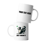 Personalized Just Throw It Ceramic Mug 11 oz White - Panvola