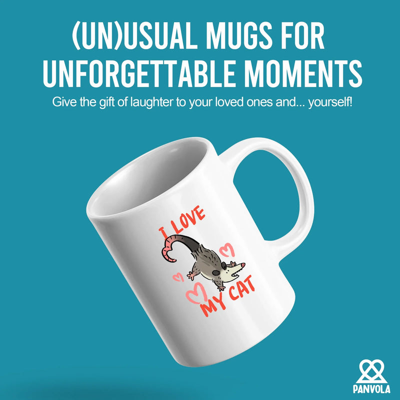 I Love My Cat Ceramic Mug 11 oz White - Panvola