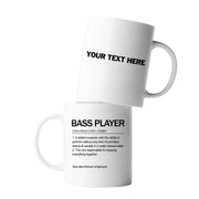 Personalized Bass Player Definition Ceramic Mug 11 oz White - Panvola