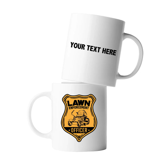 Personalized Lawn Enforcement Officer Ceramic Mug 11 oz White - Panvola
