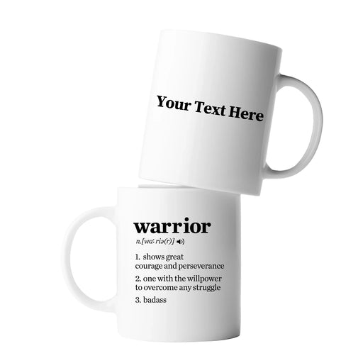 Personalized Warrior Definition Customized Ceramic Mug 11 oz White - Panvola