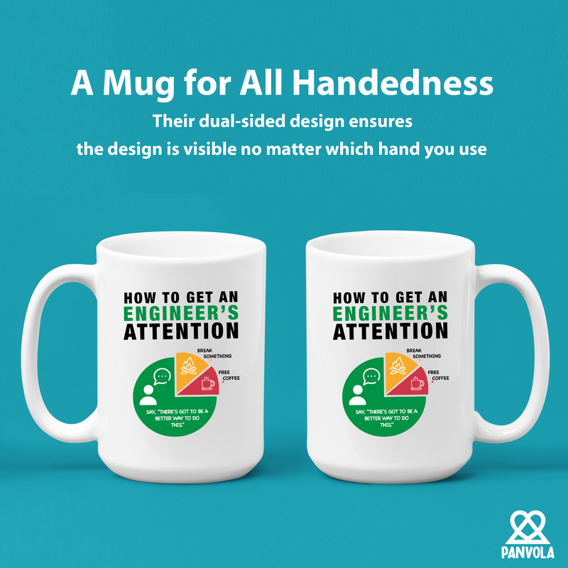 How To Get An Engineer's Attention Ceramic Mug 15 oz White.