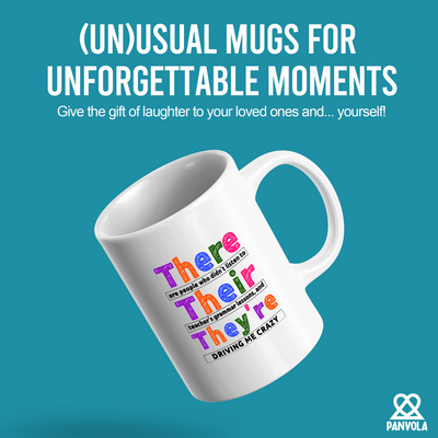 There Their They're English Ceramic Mug 11 oz White