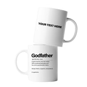 Personalized Godfather Definition Customized Ceramic Mug 11 oz White - Panvola