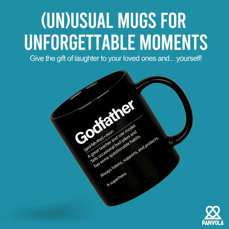 Godfather Definition Ceramic Mug 11 oz Black - Panvola
