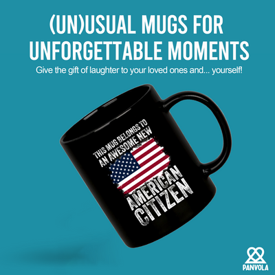 New American Citizen Coffee Ceramic Mug 11 oz Black