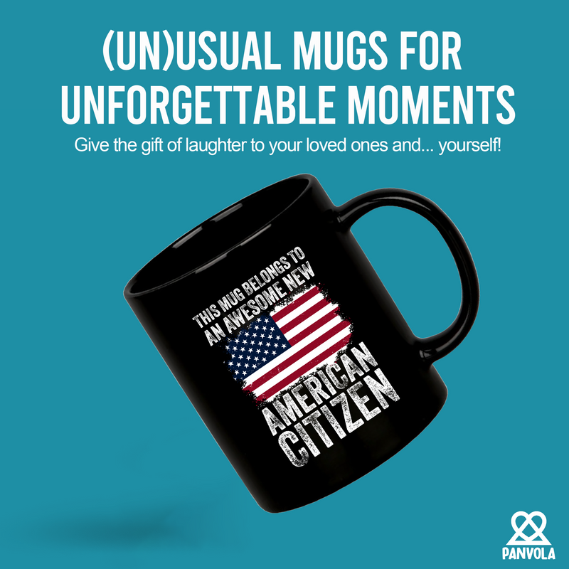 New American Citizen Coffee Ceramic Mug 11 oz Black