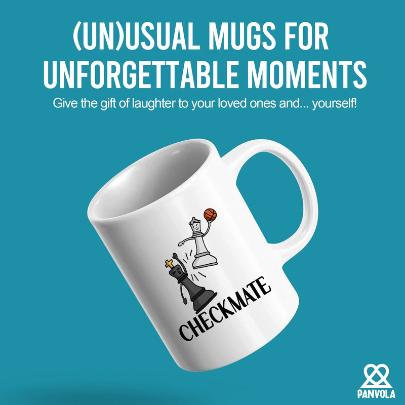Checkmate Chess Ceramic Mug 11 oz White - Panvola