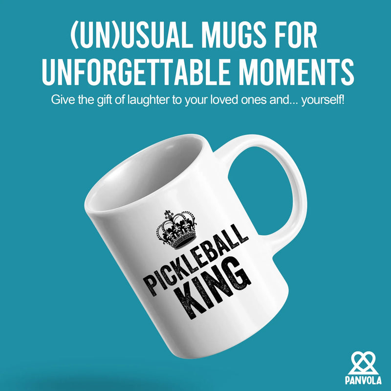 Pickleball King Ceramic Mug 11 oz White - Panvola