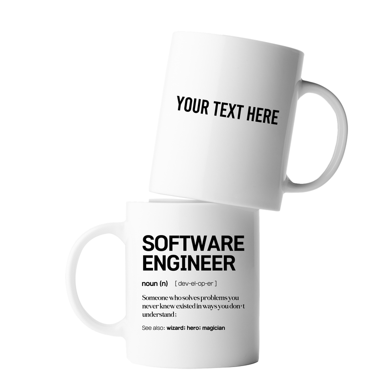 Personalized Software Engineer Definition Customized Ceramic Mug 11 oz White