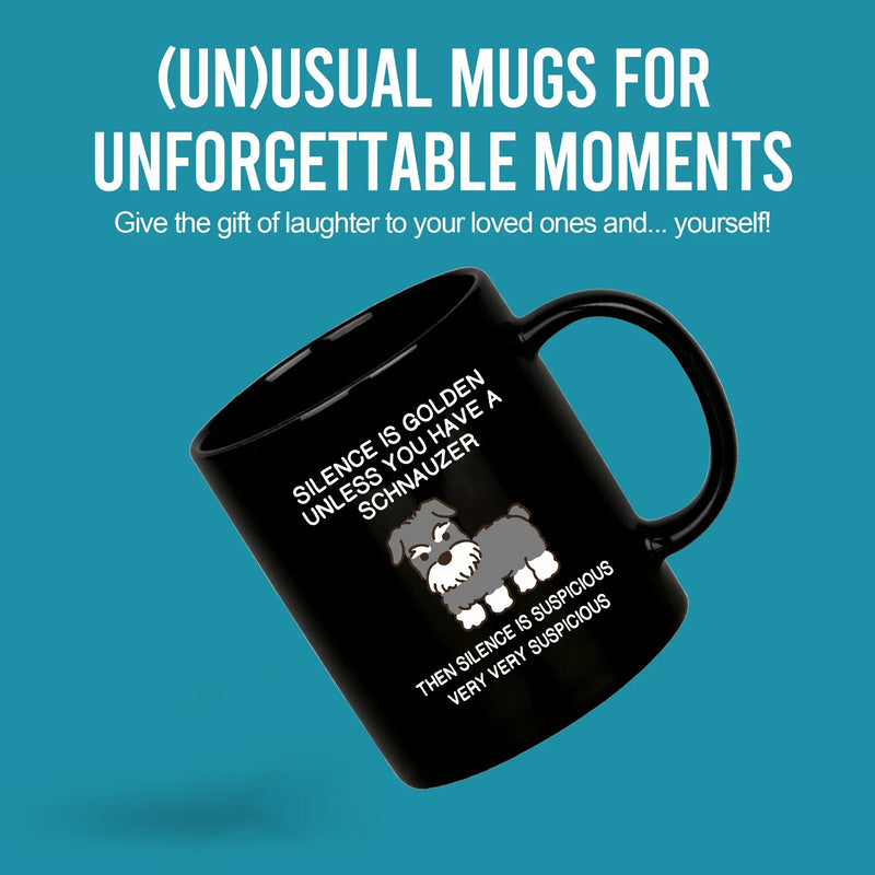 Silence is Golden Ceramic Mug 11 oz Black - Panvola