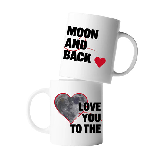 Love You To The Moon And Back Ceramic Mug 11 oz White - Panvola