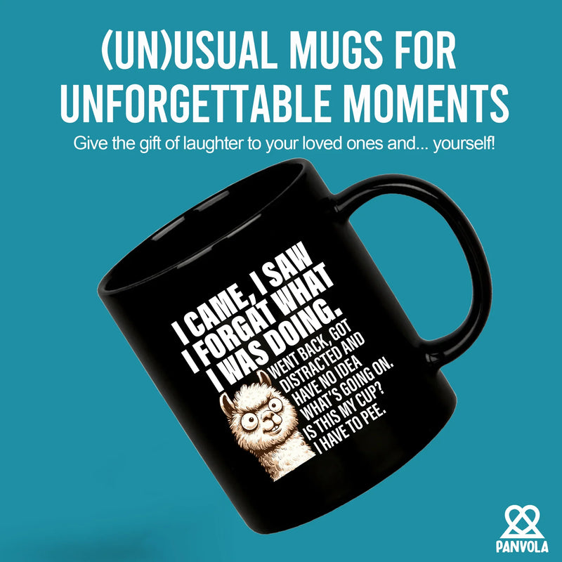 I Came I Saw I Forgot What I Was Doing Ceramic Mug 11 oz Black - Panvola