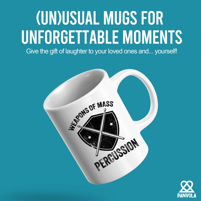 Weapons of Mass Percussion Ceramic Mug 11 oz White